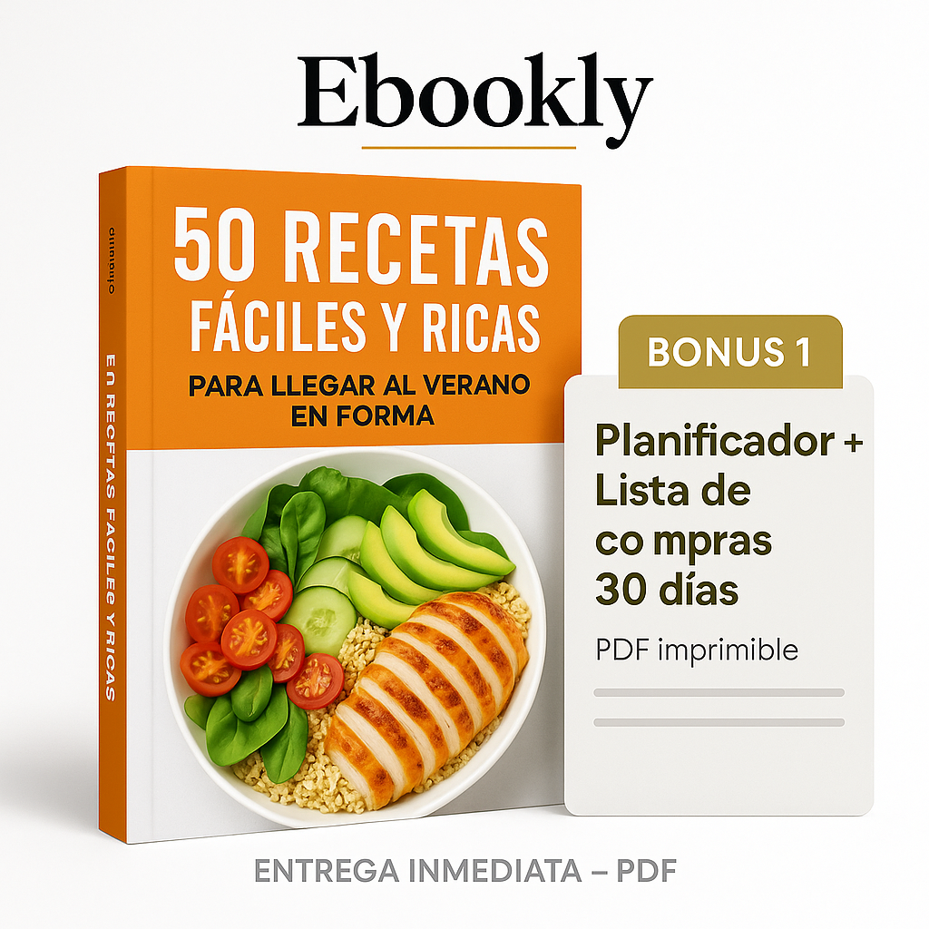 50 recetas saludables y ricas para llegar al verano + Bono planificador de regalo